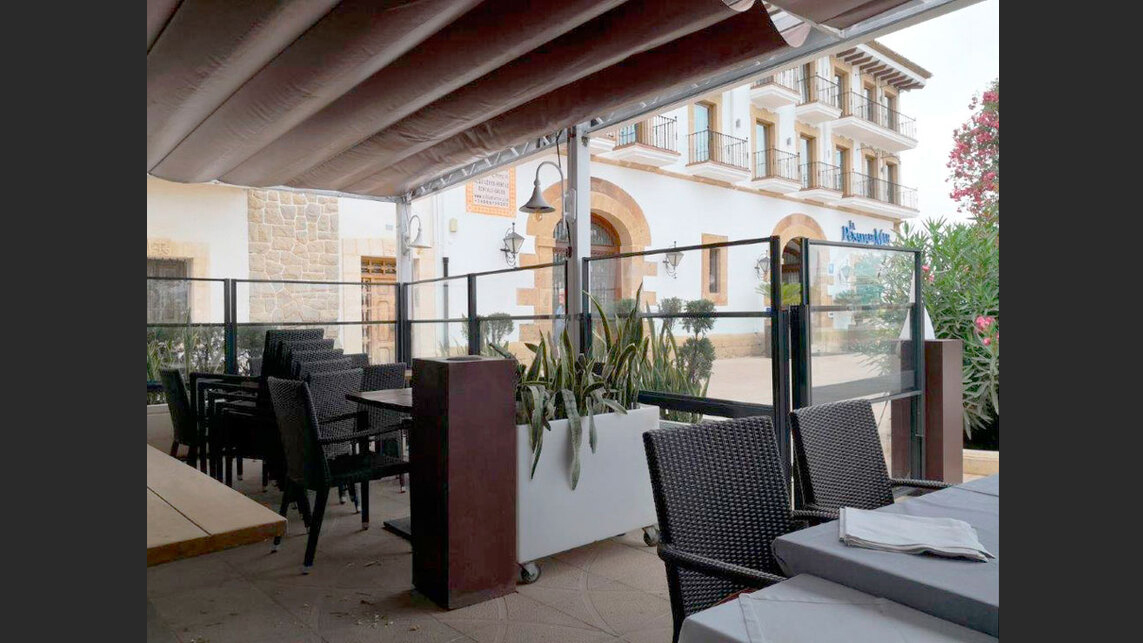 Mamparas cristal hostelería Bilbao Bizkaia Arranz