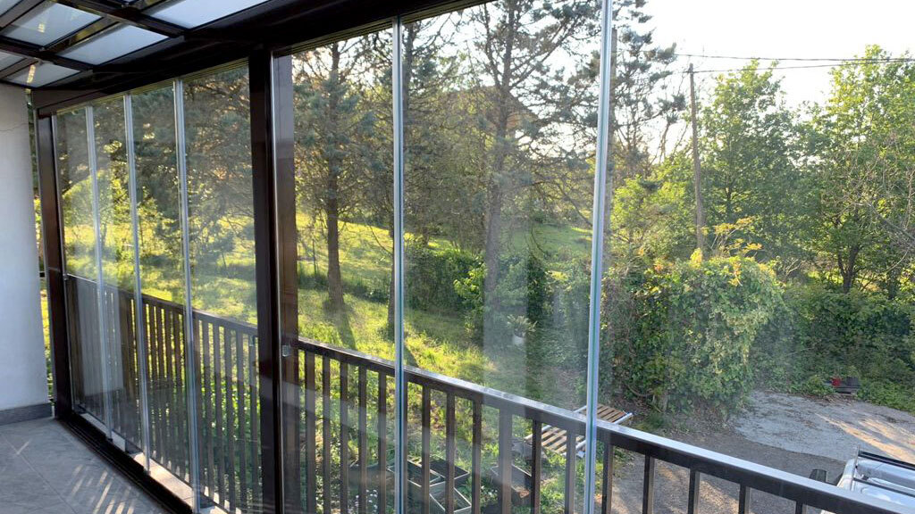 Cortinas de cristal plegables terraza Bilbao