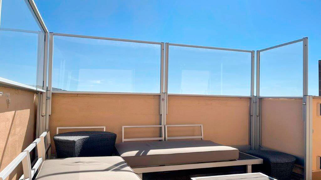 Mamparas de cristal terraza casa Bilbao Bizkaia